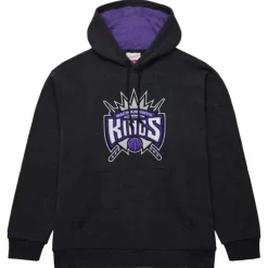 Mitchell & Ness Hoodies & Sweatshirts-Snow Washed Fleece Hoodie Sacramento Kings