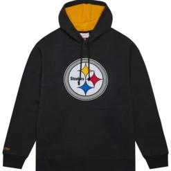 Mitchell & Ness Hoodies & Sweatshirts-Snow Washed Fleece Hoodie Pittsburgh Steelers