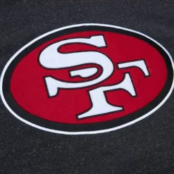 Mitchell & Ness Hoodies & Sweatshirts-Snow Washed Fleece Hoodie San Francisco 49Ers