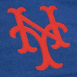 Mitchell & Ness Hoodies & Sweatshirts-Snow Washed Fleece Hoodie Vintage Logo New York Mets