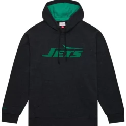 Mitchell & Ness Hoodies & Sweatshirts-Snow Washed Fleece Hoodie New York Jets