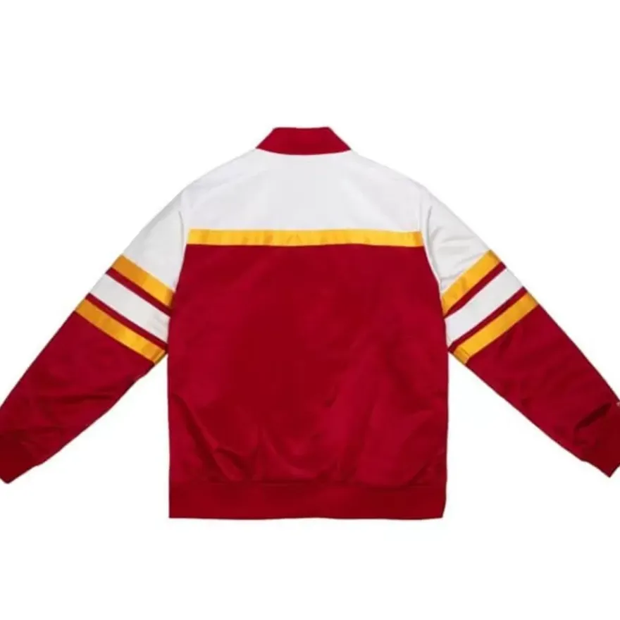 Mitchell & Ness Jackets & Outerwear-Special Script Heavyweight Satin Jacket Atlanta Hawks