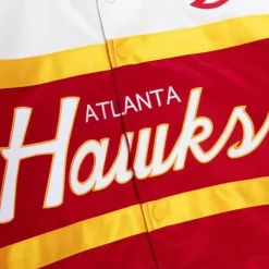 Mitchell & Ness Jackets & Outerwear-Special Script Heavyweight Satin Jacket Atlanta Hawks