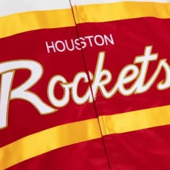 Mitchell & Ness Jackets & Outerwear-Special Script Heavyweight Satin Jacket Houston Rockets