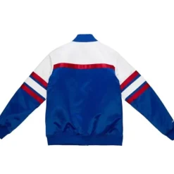 Mitchell & Ness Jackets & Outerwear-Special Script Heavyweight Satin Jacket Detroit Pistons