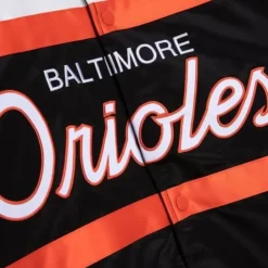 Mitchell & Ness Jackets & Outerwear-Special Script Heavyweight Satin Jacket Baltimore Orioles