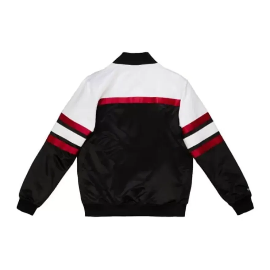 Mitchell & Ness Jackets & Outerwear-Special Script Heavyweight Satin Jacket Miami Heat