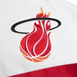 Mitchell & Ness Jackets & Outerwear-Special Script Heavyweight Satin Jacket Miami Heat