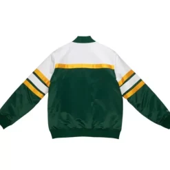 Mitchell & Ness Jackets & Outerwear-Special Script Heavyweight Satin Jacket Green Bay Packers