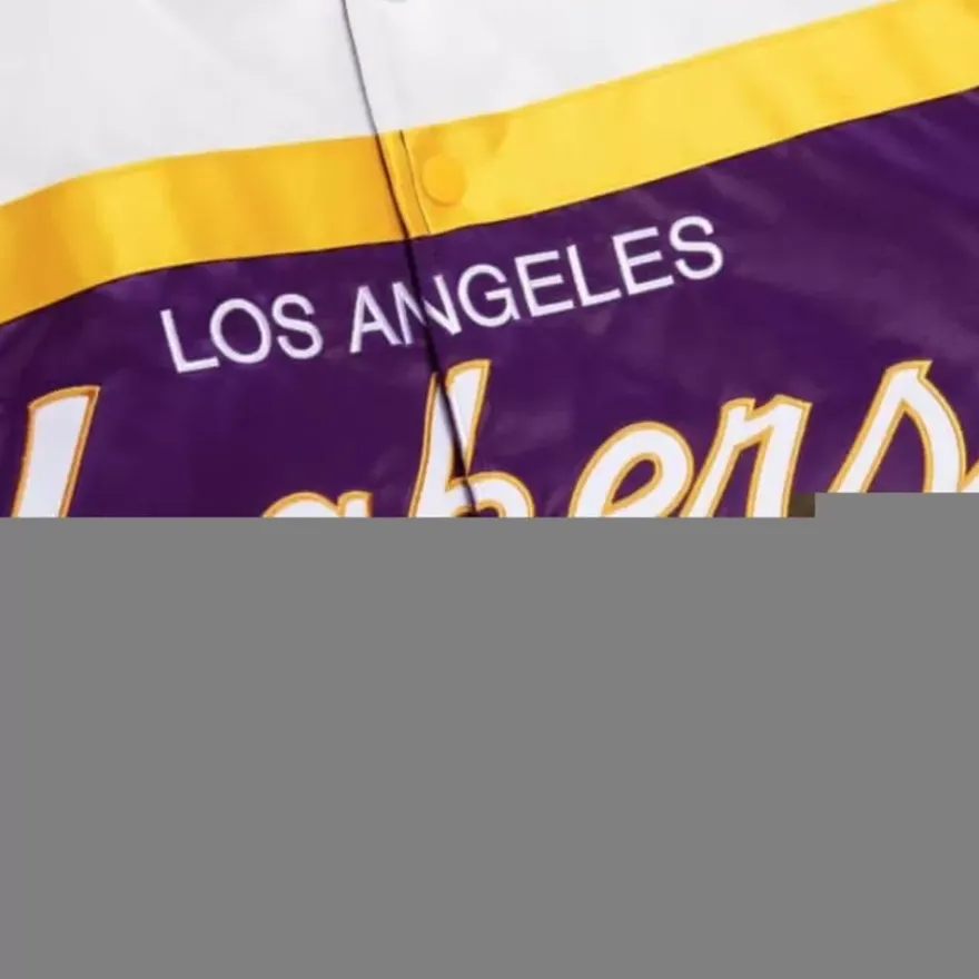 Mitchell & Ness Jackets & Outerwear-Special Script Heavyweight Satin Jacket Los Angeles Lakers