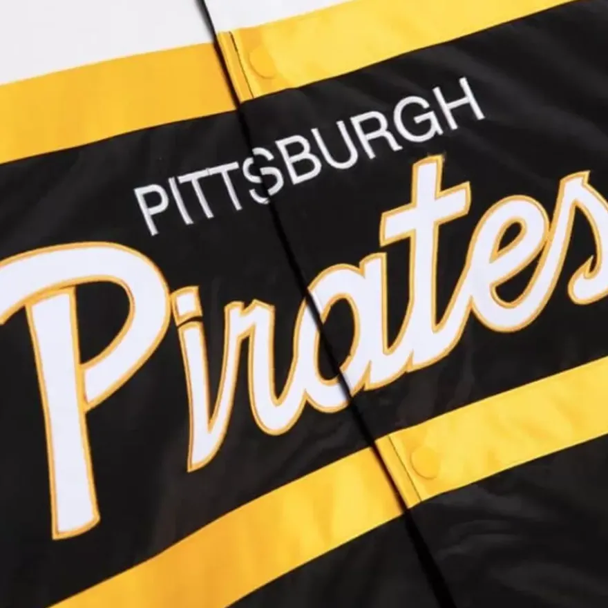 Mitchell & Ness Jackets & Outerwear-Special Script Heavyweight Satin Jacket Pittsburgh Pirates
