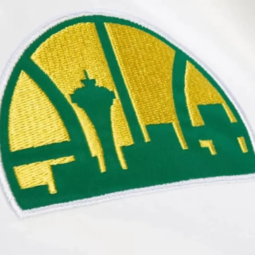 Mitchell & Ness Jackets & Outerwear-Special Script Heavyweight Satin Jacket Seattle Supersonics
