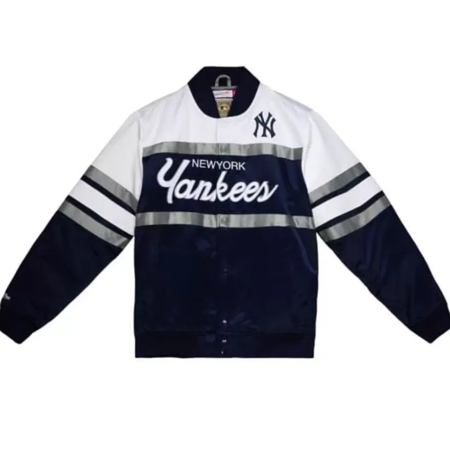 Mitchell & Ness Jackets & Outerwear-Special Script Heavyweight Satin Jacket New York Yankees