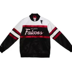 Mitchell & Ness Jackets & Outerwear-Special Script Heavyweight Satin Jacket Atlanta Falcons