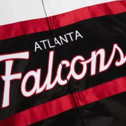 Mitchell & Ness Jackets & Outerwear-Special Script Heavyweight Satin Jacket Atlanta Falcons