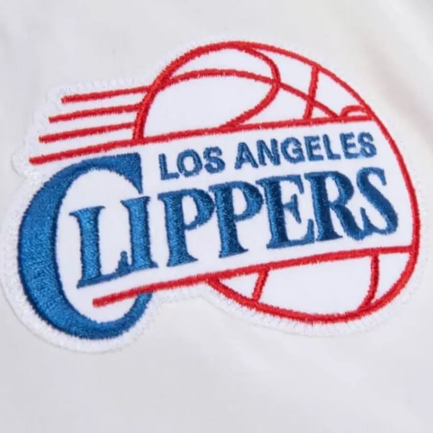 Mitchell & Ness Jackets & Outerwear-Special Script Heavyweight Satin Jacket Los Angeles Clippers