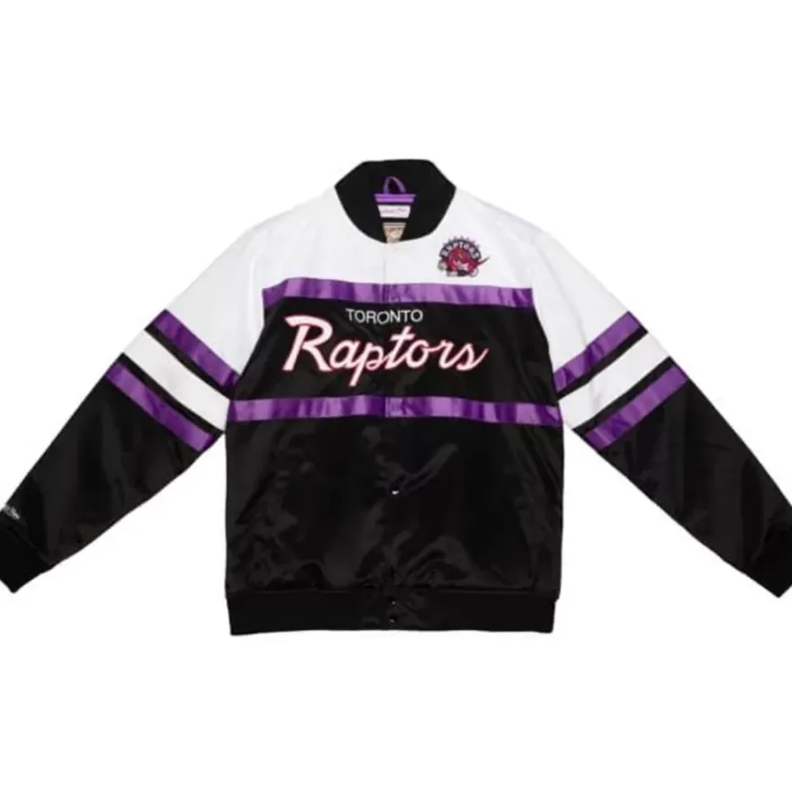 Mitchell & Ness Jackets & Outerwear-Special Script Heavyweight Satin Jacket Toronto Raptors