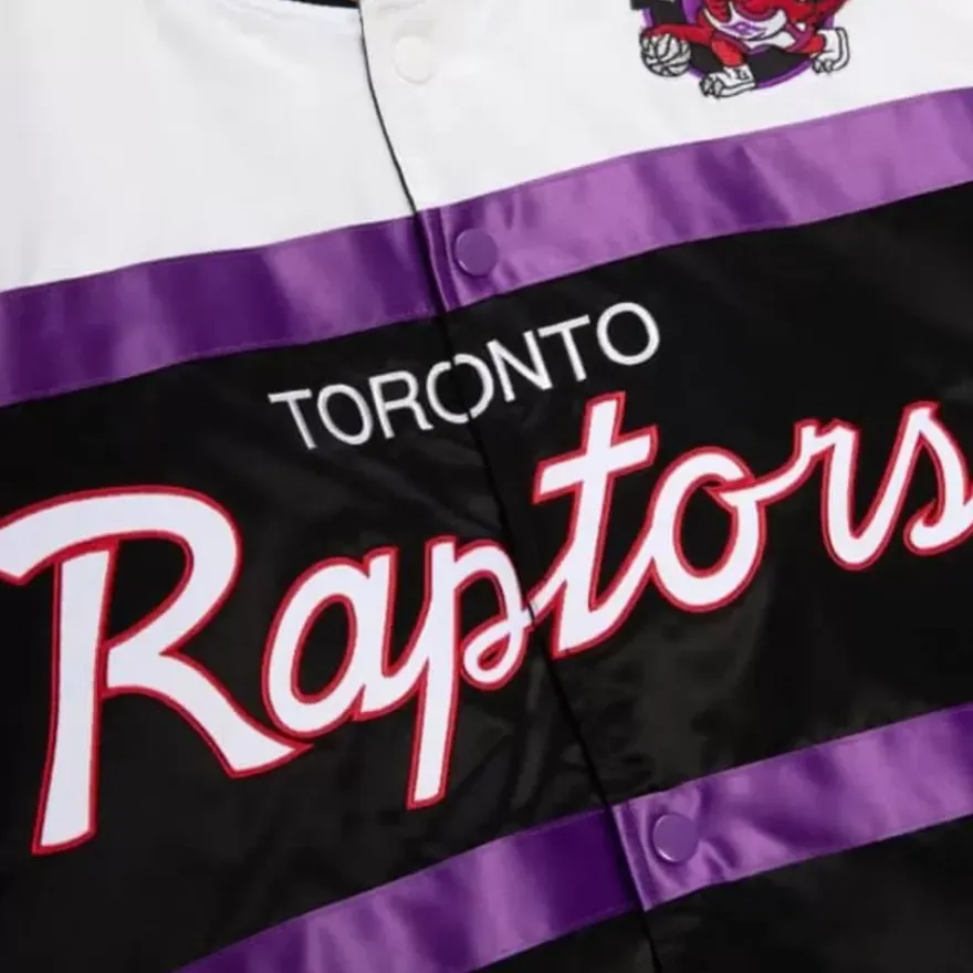 Mitchell & Ness Jackets & Outerwear-Special Script Heavyweight Satin Jacket Toronto Raptors