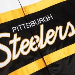 Mitchell & Ness Jackets & Outerwear-Special Script Heavyweight Satin Jacket Pittsburgh Steelers