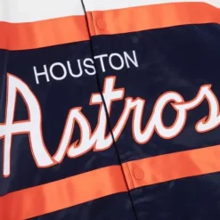 Mitchell & Ness Jackets & Outerwear-Special Script Heavyweight Satin Jacket Houston Astros