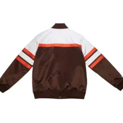 Mitchell & Ness Jackets & Outerwear-Special Script Heavyweight Satin Jacket Cleveland Browns