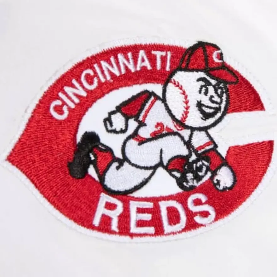 Mitchell & Ness Jackets & Outerwear-Special Script Heavyweight Satin Jacket Cincinnati Reds