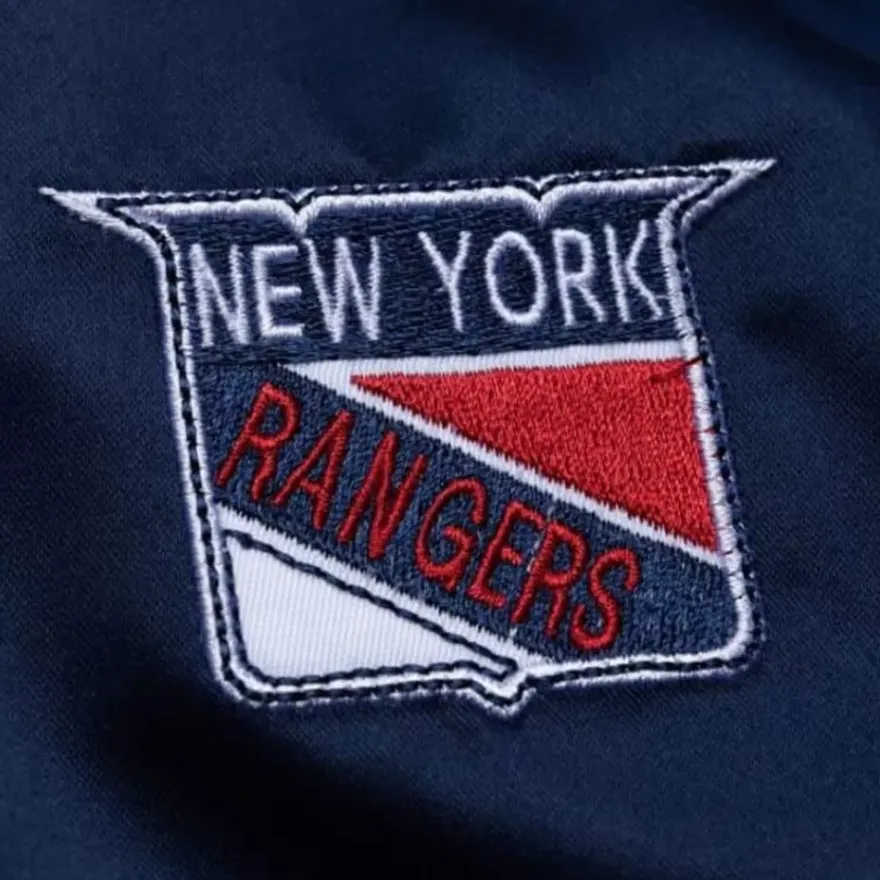 Mitchell & Ness Jackets & Outerwear-Special Script Light Weight Satin Jacket New York Rangers