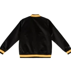 Mitchell & Ness Jackets & Outerwear-Special Script Light Weight Satin Jacket Boston Bruins