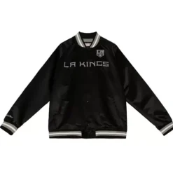 Mitchell & Ness Jackets & Outerwear-Special Script Light Weight Satin Jacket Los Angeles Kings