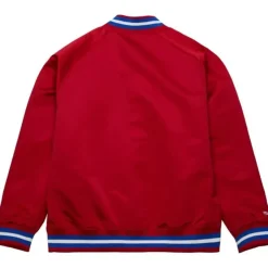 Mitchell & Ness Jackets & Outerwear-Special Script Lightweight Satin Jacket Philadelphia 76Ers