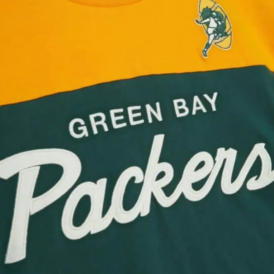 Mitchell & Ness T-Shirts & Tops-Special Script Long Sleeve Green Bay Packers