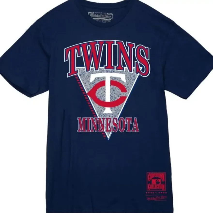 Mitchell & Ness T-Shirts & Tops-Stolen Base Tee Minnesota Twins