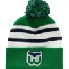 Mitchell & Ness Knit-Stripe Pom Knit Hartford Whalers