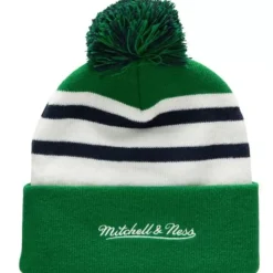 Mitchell & Ness Knit-Stripe Pom Knit Hartford Whalers