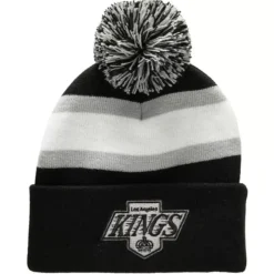 Mitchell & Ness Knit-Stripe Pom Knit Los Angeles Kings
