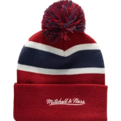 Mitchell & Ness Knit-Stripe Pom Knit Montreal Canadiens