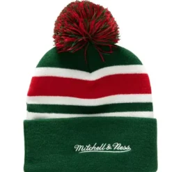 Mitchell & Ness Knit-Stripe Pom Knit New Jersey Devils