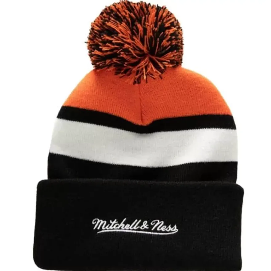 Mitchell & Ness Knit-Stripe Pom Knit Philadelphia Flyers