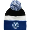 Mitchell & Ness Knit-Stripe Pom Knit Tampa Bay Lightning