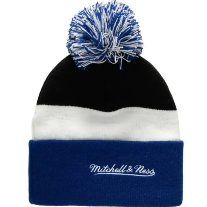 Mitchell & Ness Knit-Stripe Pom Knit Tampa Bay Lightning