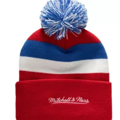 Mitchell & Ness Knit-Stripe Pom Knit Washington Capitals