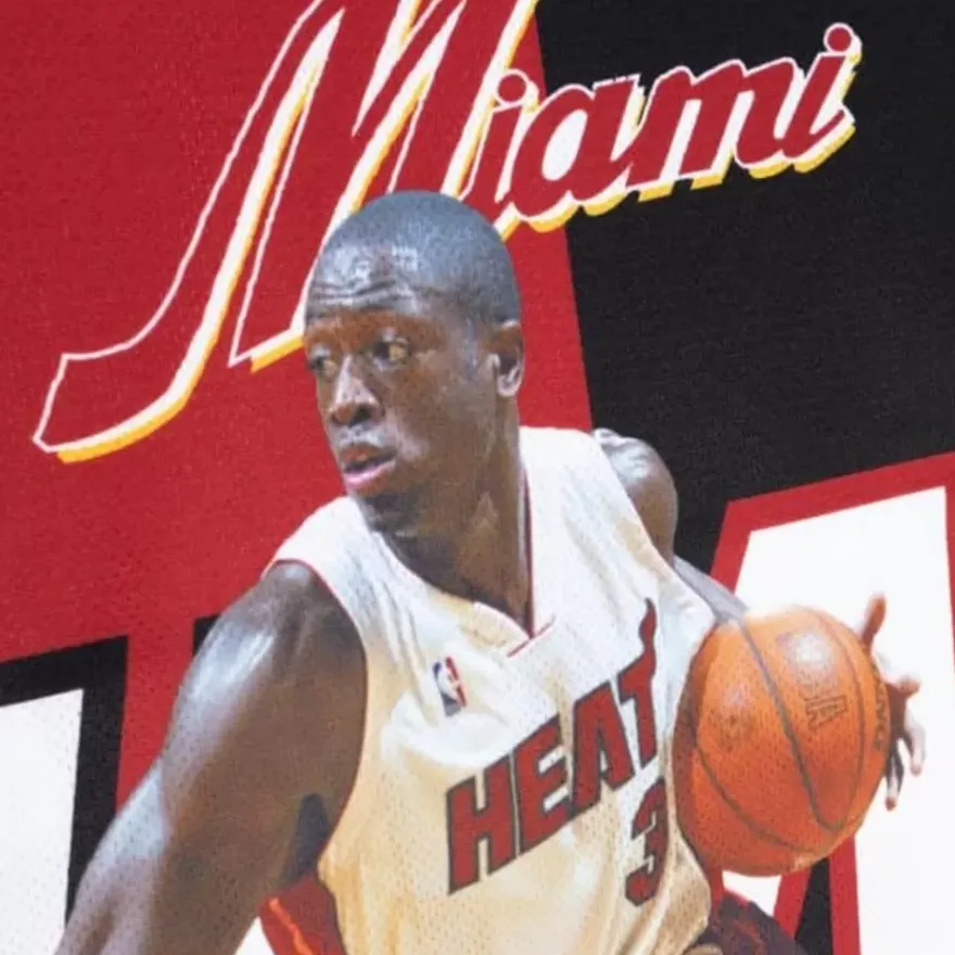Mitchell & Ness T-Shirts & Tops-Sublimated Player Tank Miami Heat Dwyane Wade