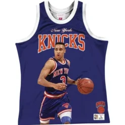 Mitchell & Ness T-Shirts & Tops-Sublimated Player Tank New York Knicks John Starks