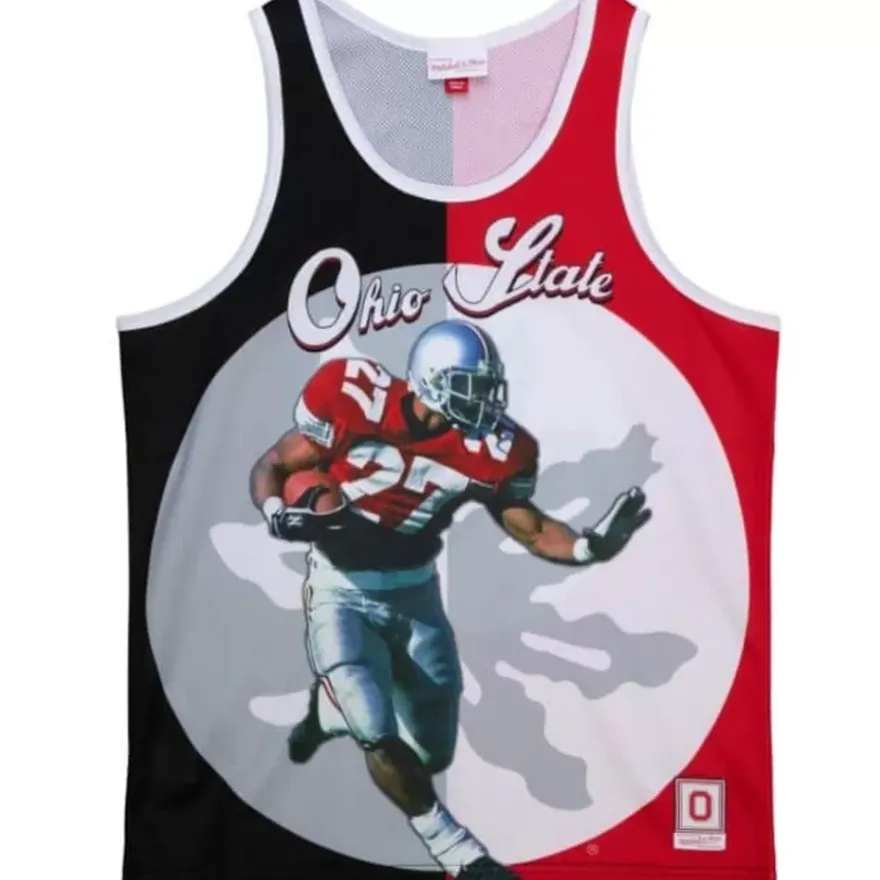 Mitchell & Ness T-Shirts & Tops-Sublimated Player Tank Ohio State Eddie George