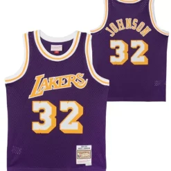 Mitchell & Ness Big Kids-Swingman Magic Johnson Los Angeles Lakers Road 1984-85 Jersey