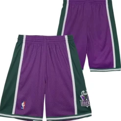 Mitchell & Ness Big Kids-Swingman Milwaukee Bucks Road Shorts