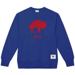 Mitchell & Ness Hoodies & Sweatshirts-Team Basic 1 Crew Buffalo Bills