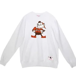 Mitchell & Ness Hoodies & Sweatshirts-Team Basic 1 Crew Cleveland Browns