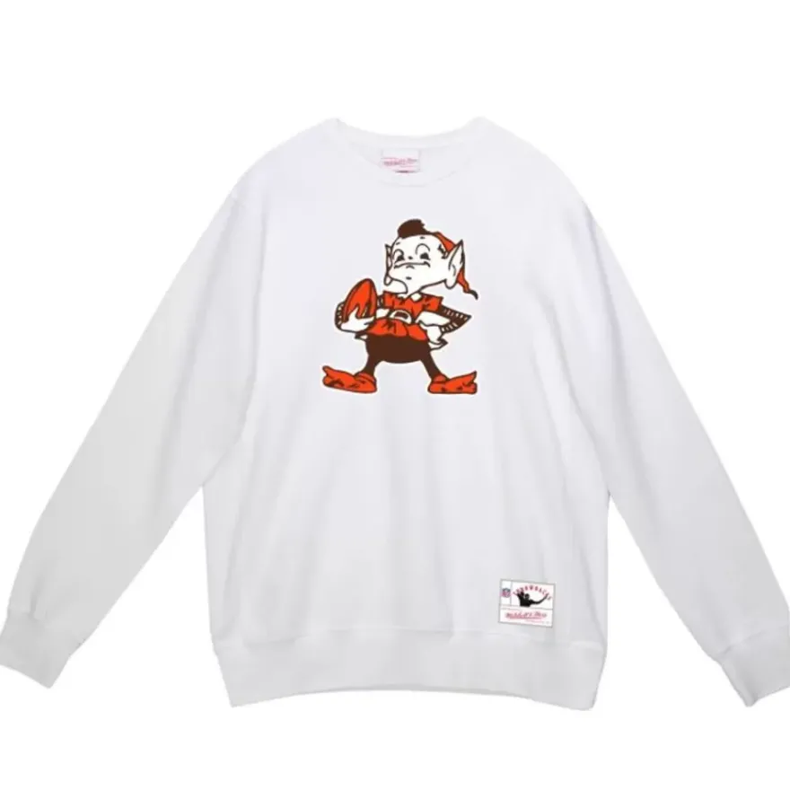 Mitchell & Ness Hoodies & Sweatshirts-Team Basic 1 Crew Cleveland Browns