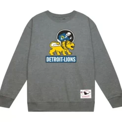 Mitchell & Ness Hoodies & Sweatshirts-Team Basic 2 Crew Detroit Lions